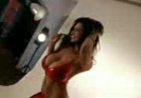 Denise Milani Red Slicker