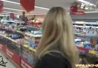 This german Fucked sucks and fucks in the trading floor of the supermarket