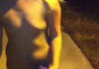 Girl naked at night in park gets fucked