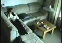 Hidden masturbation girl in front of TV2