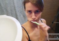 Morning exercise, sucking, brushing teeth, pissing