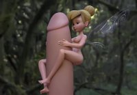 Little Tinkerbell fucks a monster in the forest