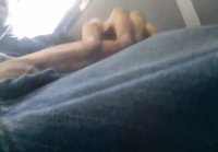 Str8 Big Cock Hunk Strokes en el autobús