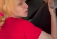 Fucked a transsexual in a car, leaving a portion of sperm in the ass