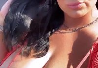 Juicy mature chick with huge tits takes a selfie