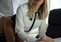 Veronika Charm fucks a doggy style in the workplace