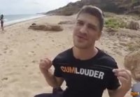 White guy with elda fucks latino on the beach