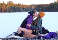 Beautiful sex on the lake