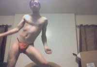 Skinny Asian Twink'sbirthday Striptease