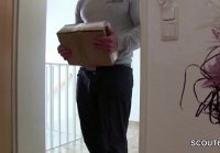 German Teen Seduce Postman to Fuck when Mom aw