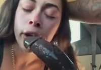 The black man picked up the white whore and fucked her hard in the car