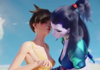 Widow and Tracer arrange sex for lucky guy