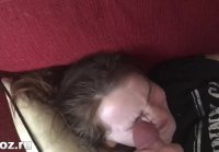 Cumshot stepsister on face