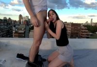 Young sex on the roof