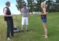 Trashy Mom rewards the Lawn Boy