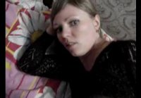 Fucked in the pussy mistress lying on her side and cumshot on the ass