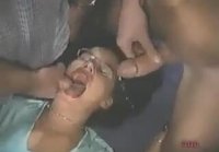 Cum in mouth and face in company