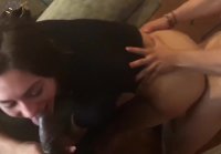 The girl is fucked for two and she is happy