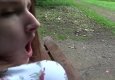 Redhead screams during anal sex in the park
