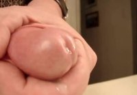 Closeup masturbation hand fucking cumshot load jizz