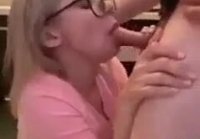 Cum in the mouth of a young sexy blonde