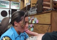 Girl cop sucks a big cock guy and fuck