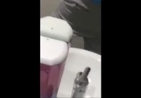 Cute Boy wank in school bathroom and cum in classroom