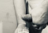 Cum with champagne