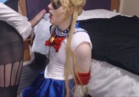 Crossdressing Sailor Scouts Blowjob and Handjob