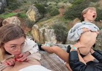 Vinimos a Crimea con amigos, tuvimos un sexo grupal en la costa