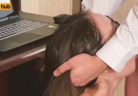 Boss pulling secretary