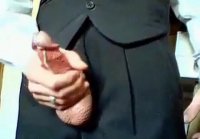 Amateur Daddy Stroking Hard in a Suit