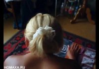 Fucks tanned stepmom a doggy style and films