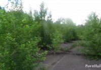 Dasha 3764 pisses in a vacant lot