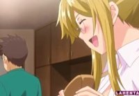 Big titted hentai blondie rides hard cock ( )