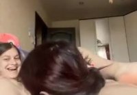 Young sister licks her sister's pussy and ass