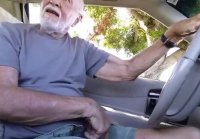 Grandpa Sucks Outdoors in His Car