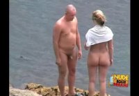 Wanker watches nudists and films them on camera