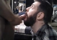 Big Cock Bear Amateur Gets a Face Full of Cum