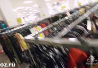 Pranks with a busty girlfriend in the store