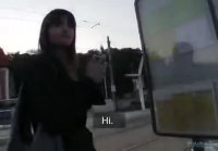 Brunette missed the train station and then fucked with p