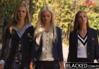 BLACKED PREPPY GIRL THREESOME GET THREE